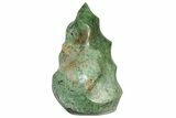 Polished Green Chrysoprase Flame - Madagascar #215080-1